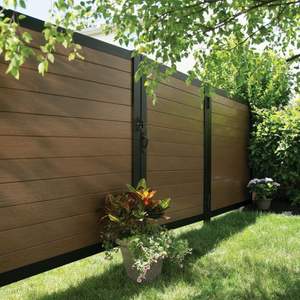 Kits de clôture murale en aluminium extrudé de 6 pieds pour l'extérieur, couleur noire Senda, avec portail, prix de confidentialité, vente en gros - Product Image 5