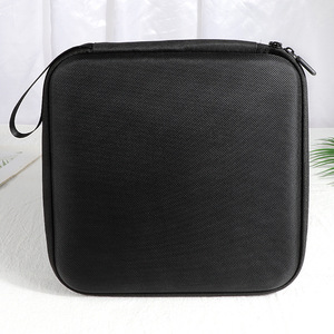 EVA Earphone Storage Case Square Zipper Bag Multifunctional Data <b>Cable</b> Hard Drive Pouch Unisex Simple Design Customizable Color - Product Image 3