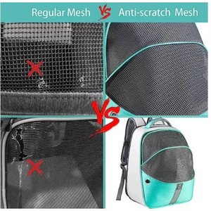 Mochila transportadora de mascotas con muestra gratuita, expandible, duradera, de malla transpirable, mochila transportadora para gatos y perros pequeños, a prueba de escapes - Product Image 3