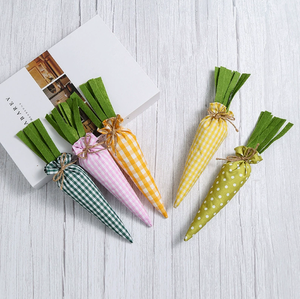 DAMAI Wholesale <b>Easter</b> Decor Polka Dot Plaid Carrot Toys Fabric Hanging Doll <b>Ornaments</b> for Party Scene Holiday Decoration - Product Image 2