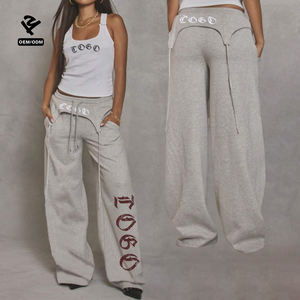 <span class=keywords><strong>Pantalon</strong></span> de survêtement ample pour femme F5769, coupe large, cordon de serrage, <span class=keywords><strong>taille</strong></span> <span class=keywords><strong>basse</strong></span>, imprimé graphique, streetwear, <span class=keywords><strong>pantalon</strong></span> baggy - Product Image 1