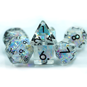 Customizable Resin Charms Dungeons and Dragons Colorful Core <strong>Dice</strong> <strong>Set</strong> for Board Game - Product Image 6