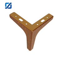 Pieds de canapé en métal à trois branches, design moderne, robustes, vente en gros d'usine, OEM disponible, personnalisables