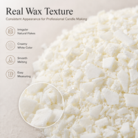 Cire de soja naturelle artisanale de luxe en flocons, 100 % pure et biologique, en vrac, pour la fabrication de bougies