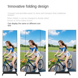 Écran publicitaire vertical intérieur à trois volets, écran LED double face mobile, résolution 4K, prise en charge HDR - Product Image 5