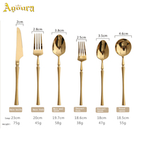 Ensemble de vaisselle occidentale de luxe de haute qualité en acier inoxydable vaisselle dorée cuisine restaurant fourchette couteau cuillère ensemble