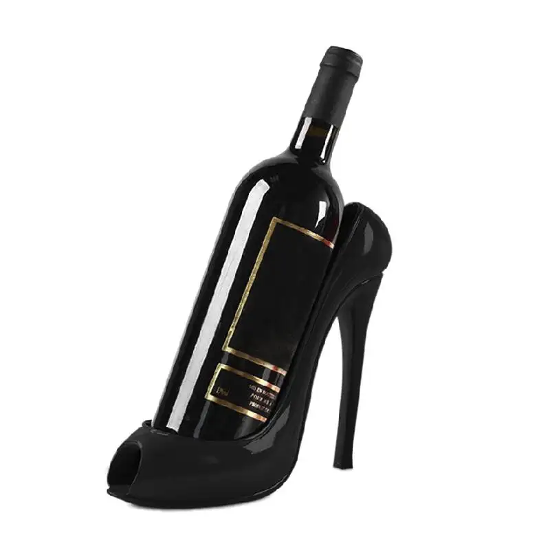 Soporte para botella de vino de resina, zapato de tacón alto