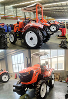 Mini tracteur chinois à roues 4x4 de 40 CV à haute efficacité avec boîte de vitesses pour l'agriculture et l'utilisation en jardinage