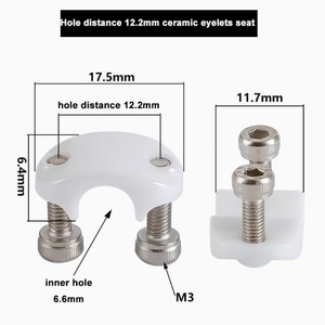 630 Stranding Machine Yarn <b>Guide</b> Zirconia Ceramic Eyelet Hole CNC Machined Mirror Polished <b>Drilling</b> 17.5x6.4 Hole Distance - Product Image 3