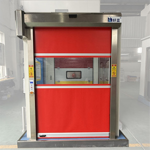 Vente directe d'usine HAOLAN HLC-100 Porte industrielle à grande vitesse en PVC avec ouverture latérale électrique, résistance au feu jusqu'à 2 heures - Product Image 6