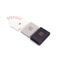 Cartes à jouer en PVC épais, jeu de cartes noir, poker, 54 pièces, design personnalisable, cartes à jouer pour clubs, fêtes, promotions
