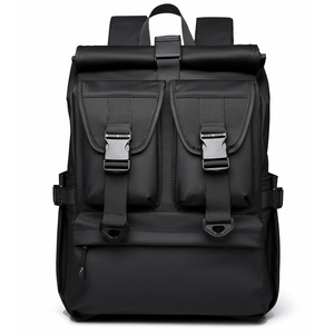 Men's Trendy New Fashion Waterproof Roll-Up <b>Backpack</b> Travel Leisure Workwear for College Students and School Use - Product Image 1