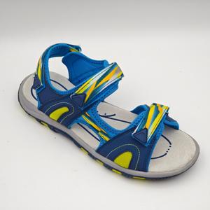 Sandali Estivi per Ragazzi Blu Navy e Gialli - <span class=keywords><strong>Scarpe</strong></span> da Bambino con Velcro, Punta Aperta, Rete Traspirante, <span class=keywords><strong>Suola</strong></span> in EVA Antiscivolo per Esterni - Product Image 3