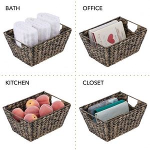 <span class=keywords><strong>Panier</strong></span> de tri à trois niveaux, petit <span class=keywords><strong>panier</strong></span> tissé avec poignée, rangement pour papier toilette, <span class=keywords><strong>panier</strong></span> en herbe de mer pliable à 3 niveaux, couvercle en tissu, paniers africains - Product Image 2