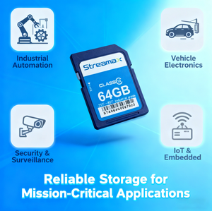 industrial grade <b>sd</b> <b>card</b> industrial <b>SD</b> <b>64GB</b> SLC <b>SD</b> 4G-40C ~ +85C operating temperature - Product Image 3
