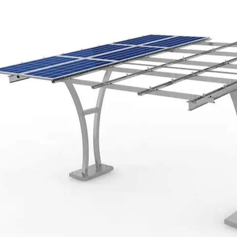 Free Design Solar Photovoltaic Carport Car Parking Shed Solar Module Racking Bracket