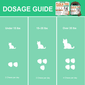 Friandises à mâcher anti-<span class=keywords><strong>puces</strong></span> et tiques pour chats, 200g – Maintient la vitalité du pelage, soutient la santé urinaire et intestinale – Approvisionnement direct usine - Product Image 3