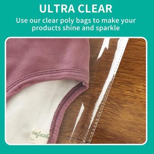 Clear Cellophane <b>Bags</b> 12x18 Inch Self Seal Resealable <b>Plastic</b> Poly <b>Bags</b> for Clothing <b>Storage</b> Closet Organizer Pack of 500 - Product Image 4