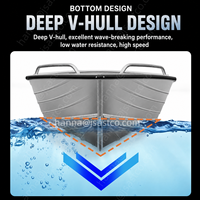 Perahu Paduan Aluminium Perahu Kecepatan Tinggi Perahu Nelayan Aluminium Perahu Nelayan Kecil Perahu Umpan Sistem Propulsi Motor Tempel