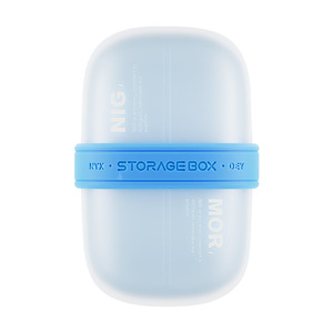 NyxC <b>Storage</b> <b>Box</b> Ice Lake <b>Blue</b> 4 Compartment Pill Case Moisture Proof Day Night Use - Product Image 1