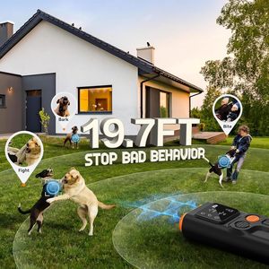 2024 baru portabel anjing kucing Repeller Anti gonggongan ultrasonik pencegah gonggongan anjing genggam perangkat pengendali gonggongan anjing dengan senter - Product Image 6