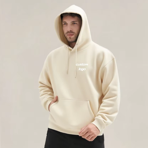 Hoodie kustom untuk pria, Hoodie katun berat badan 100%, Hoodie Pullover ukuran besar bercetak, hoodie untuk pria - Product Image 1