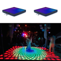 Piste de danse à miroir 3D avec lumières DJ Décoration de mariage et de fête de club Fil connectable Lumières de scène de danse