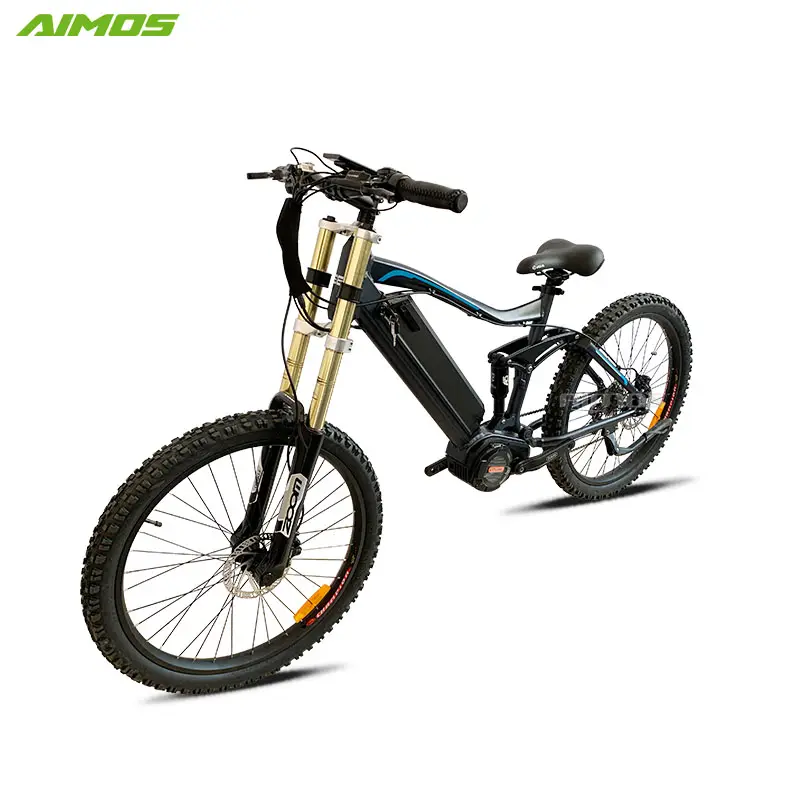 2020 Aimos 26 ''2.6ยางจักรยานไฟฟ้าพิเศษ Bafang 350W ถึง1000W จักรยานไฟฟ้าพร้อมระบบกันสะเทือนเต็มรูปแบบ