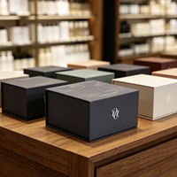 Boîte cadeau magnétique en papier pliable, emballage personnalisé avec logo, luxe, 30 ml, 50 ml, 100 ml, flacon de parfum, emballage cosmétique, vente en gros
