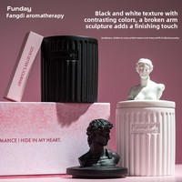 Hochwertiges Aromatherapie-Kerzenset für Zuhause mit Wachs-Kerzen in Gipsbehältern als Geschenkbox für Geburtstage und Valentinstag