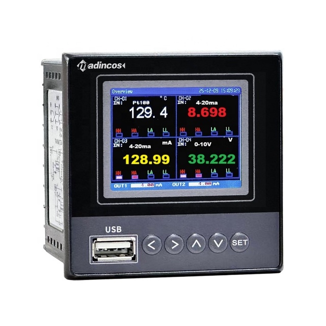 MPR400A:4 Channels Space-Saving Universal LCD Humidity Temperature Data Logger with PT100/T.C./4-20mA/0-10VDC Input RS485/Relay