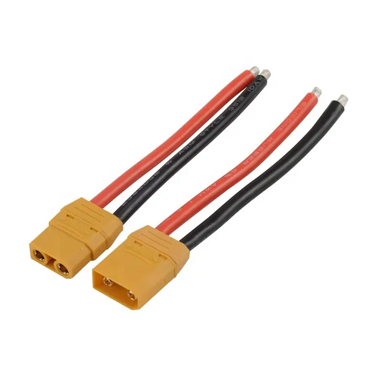 Customization High Current Xt60-F/M Plug Electrical Power Socket Connector Silicone Wire Solder Cable For Lithium Battery