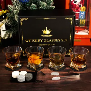 Custom magnetic gift box corporate wedding birthday giveaway valentines day novelty promotional business gifts whiskey glass set