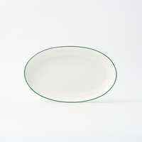 Ensemble de vaisselle en céramique écologique de luxe, assiette et bol à dîner ovales durables, ensembles de vaisselle en porcelaine pour hôtels