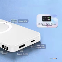 Haute capacité meilleure vente banque d'alimentation sans fil magnétique Portable 10000mAh charge rapide Ultra-mince avec support