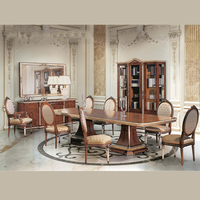 Ensemble de meubles de salle à manger de luxe style antique italien Italie 100% bois massif sculpté à la main Table à manger de 3m de long avec 10 chaises