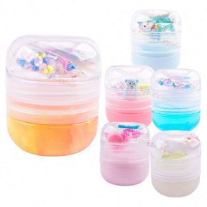 Kit de Slime de Espuma Esponjosa DIY Kawaii Galaxy Stitch Rosa, Juguetes Blandos de Espuma Transparente Hechos a Mano, Barra Antiestrés, Plastilina para Jugar - Product Image 1