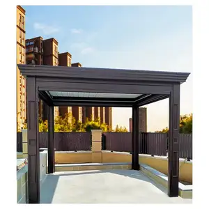 Prima Meilleure vente Pare-soleil extérieur Pavillon en aluminium étanche à la pluie Pergola à toit rétractable