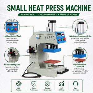 New Desktop Pneumatic Heat Press Machine Single Station Semi-Automatic Hot Stamping Machine Garment Sublimation Transfer T-Shirt