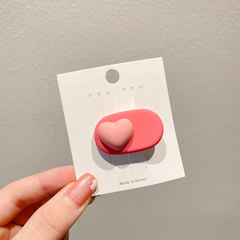 3# Clip coeur fuchsia