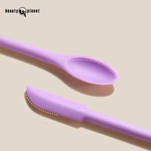 Schoonheidsplaneet Mini Siliconen Schraper Voor Epoxy Kunst Gieten 3-formaat Dubbele Kop Schraper En Lepel Multifunctioneel Herbruikbaar Roeren - Product Image 2