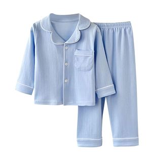 Conjunto de Pijama de 2 Piezas de Algodón, Elastano y Poliéster, Tejido de Punto, Estilo Casual, Cuello en V, Transpirable, Unisex, para Niños y Niñas, OEM ODM - Product Image 1