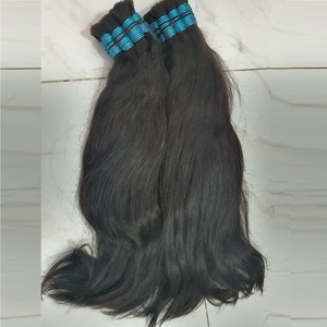 Gran oferta de alta calidad, 100g, cabello Remy indio liso Natural a granel, trama de cabello humano virgen sin procesar, trenzado de grado - Product Image 6