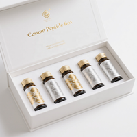 Boîtes rigides à couvercle magnétique personnalisées pour coffret cadeau de collagène et peptides haut de gamme avec estampage à chaud et impression quadricolore