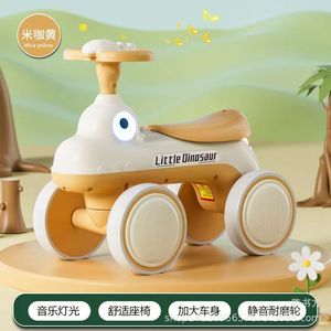 Little Dinosaur Kids Balance Bike 12 Inch Wheels 1-3 Years Old Four Wheel Toddler Walker Safe Ride On Toy - Product Image 4