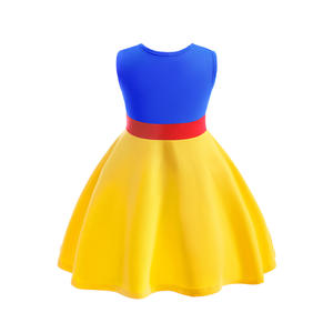 Vente en gros de robes d'été en coton pour filles Little Princess Snow Queen <span class=keywords><strong>Elsa</strong></span> <span class=keywords><strong>Anna</strong></span> <span class=keywords><strong>Raiponce</strong></span> pour Halloween Party TV Movie Costumes - Product Image 3