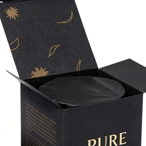 Custom Eco-Friendly Recyclable Paperboard Candle <b>Box</b> <b>Foldable</b> Design Varnishing Finish Custom Logo Option Black Color Gifts - Product Image 5