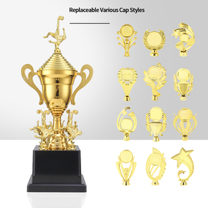 JZ 2026 Fabrication en usine, trophée en plastique compétitif avec figurines interchangeables pour football/basketball - Product Image 2