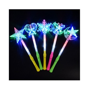 Bâtons lumineux LED RVB fluorescents en plastique pour enfants, accessoires de concert, étoiles et lunes, vente en gros, nouveauté - Product Image 1