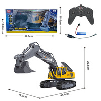 Lehoo Toys Kaliwo 13550 1/18 10CH Excavatrice RC Expert en Alliage Rechargeable Rotative 2.4G Télécommandée par Application
